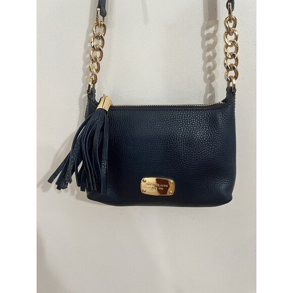 Michael Kors Handbags - Michael Kors Jet Set Crossbody Bag Leather Navy Blue